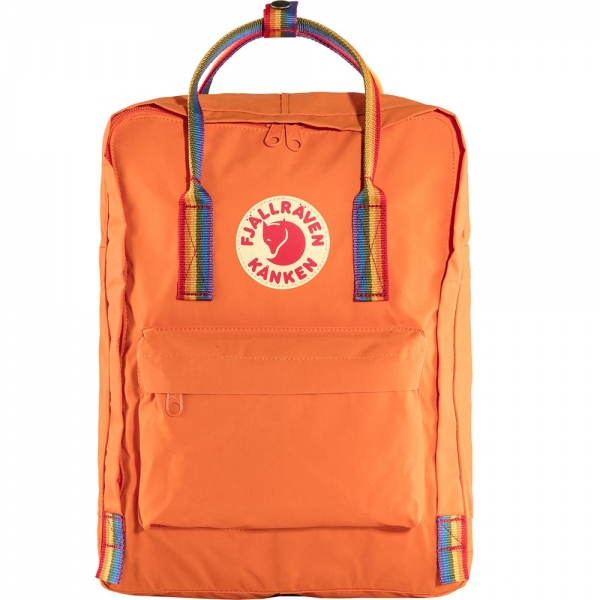 Kanken Rainbow - Burnt Orange-Rainbow Pattern