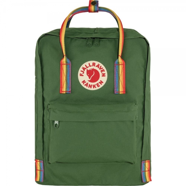 Kanken Rainbow - Spruce Green-Rainbow Pattern